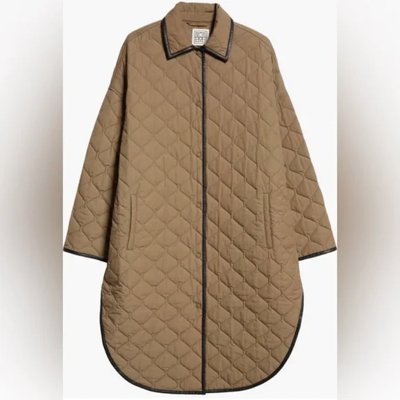 NWT $980 TOTEME Quilted Organic Cotton Cocoon Coat in Marsh - size Medium/Large - Picture 7 of 7